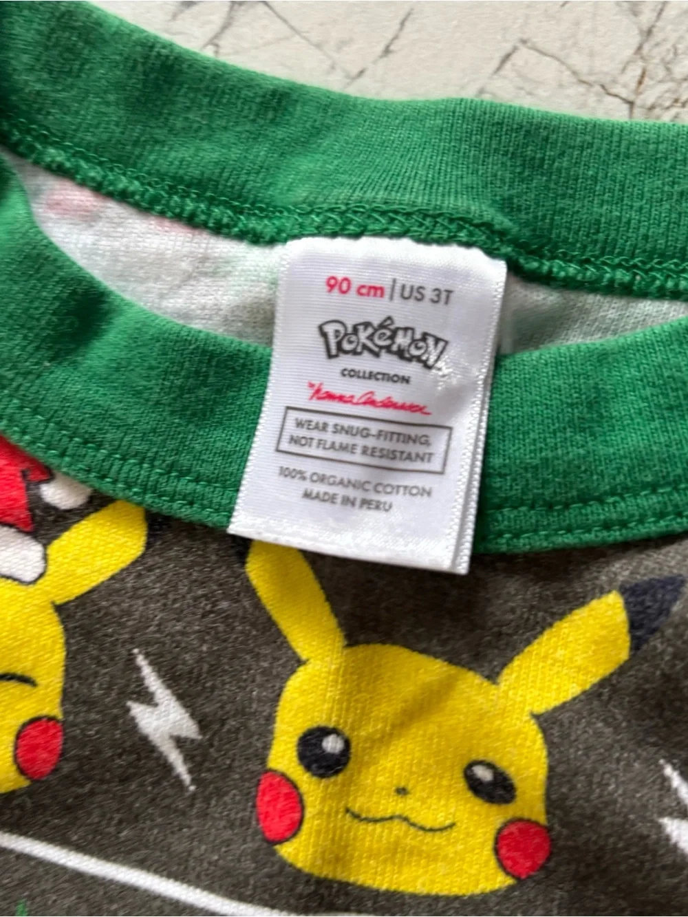 Hanna Andersson Pikachu Pajama Set - Green, Yellow, Red